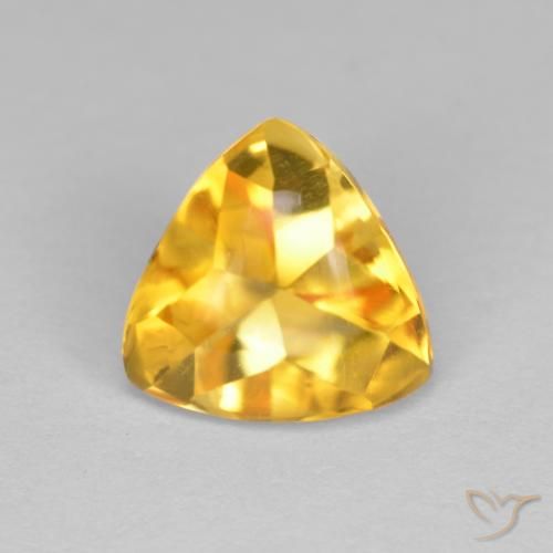 1.72ct طبيعي ذهبى متوسط سيترين, مثلثى, شفاف