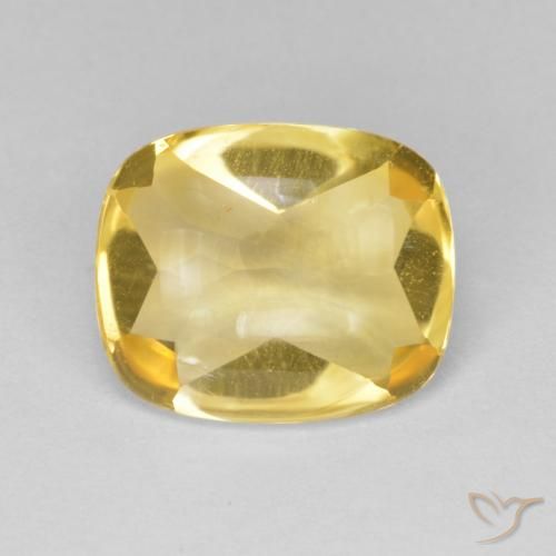 4.96ct طبيعي ذهبي سيترين, وسادة, شفاف