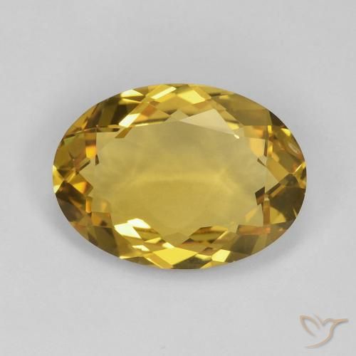 5.41ct طبيعي برتقالى-ذهبى سيترين, بيضوي, قليلا جدا