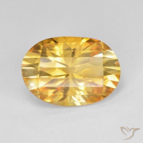 4.72ct طبيعي ذهبى داكن-متوسط سيترين, بيضوي, VVS-VS