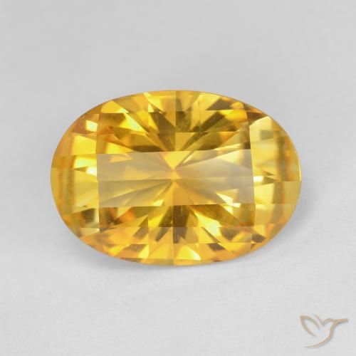 4.69ct طبيعي برتقالى ذهبى غامق سيترين, بيضوي, VVS-VS