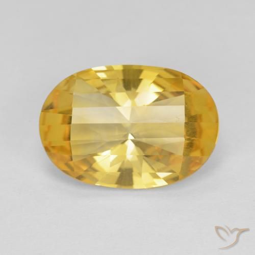 4.79ct طبيعي ذهبى متوسط سيترين, بيضوي, VVS
