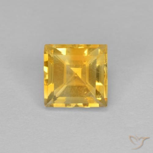 1.28ct طبيعي ذهبي سيترين, مربع, VVS-VS