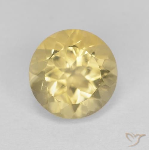 1.33ct طبيعي أصفر فاتح سيترين, دائري, VVS