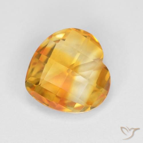 1.73ct طبيعي ذهبى-برتقالى غامق سيترين, قلب, VVS