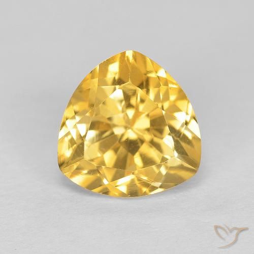 1.98ct طبيعي ذهبى متوسط سيترين, مثلثى, VVS