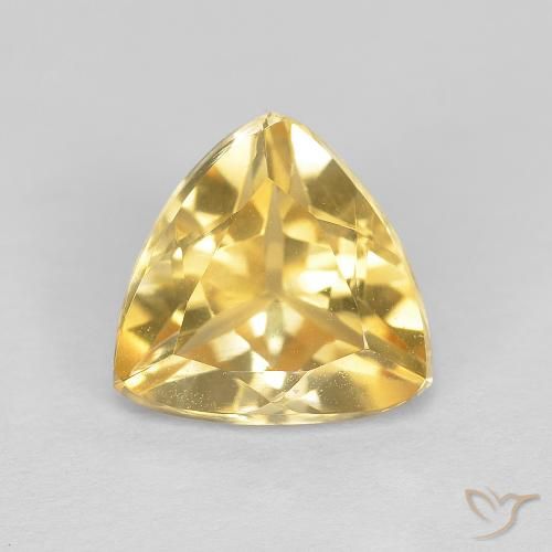1.75ct طبيعي ذهبى متوسط سيترين, مثلثى, VVS