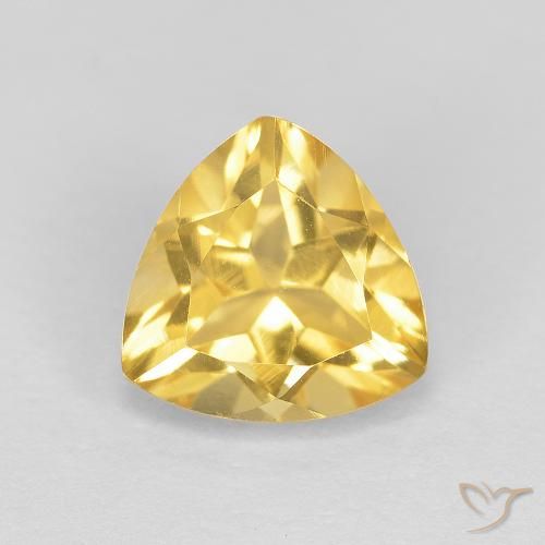 1.72ct طبيعي ذهبى متوسط سيترين, مثلثى, VVS