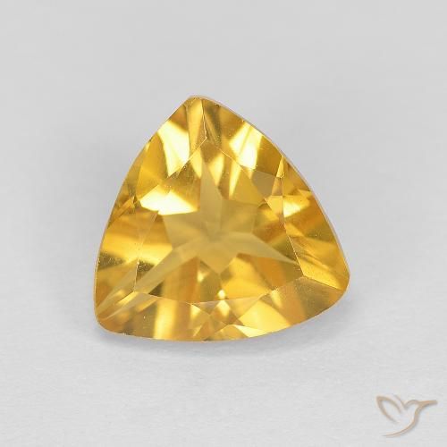 1.67ct طبيعي ذهبى متوسط سيترين, مثلثى, VVS