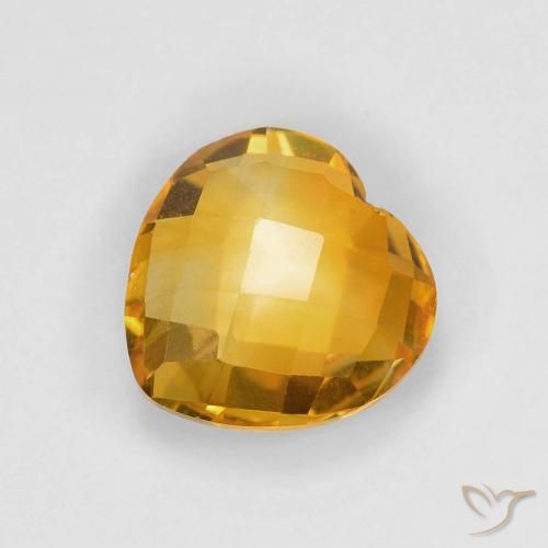 1.69ct طبيعي برتقالى ذهبى غامق سيترين, قلب, VVS