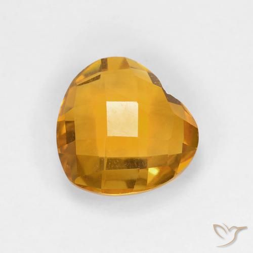 1.61ct طبيعي ذهبى داكن سيترين, قلب, VVS