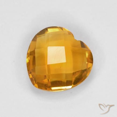 1.70ct طبيعي ذهبى-برتقالى غامق سيترين, قلب, VVS