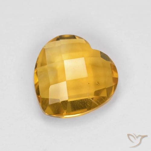 1.66ct طبيعي برتقالى ذهبى غامق سيترين, قلب, VVS
