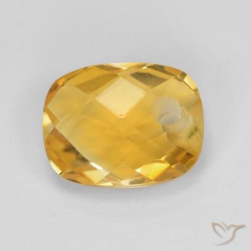1.85ct طبيعي ذهبى متوسط سيترين, وسادة, VVS-VS