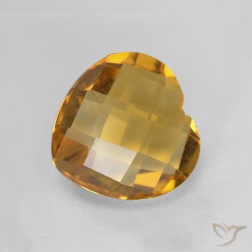 1.73ct طبيعي ذهبى داكن سيترين, قلب, VVS