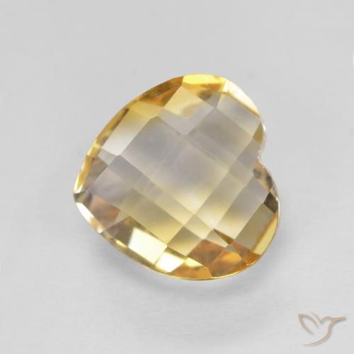 0.82ct طبيعي ذهبي سيترين, قلب, VVS