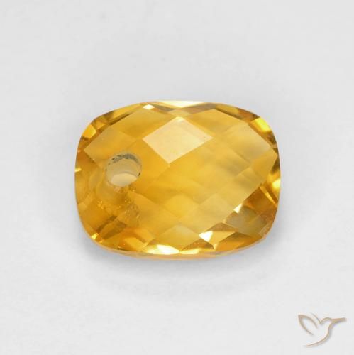 1.98ct طبيعي برتقالى ذهبى غامق سيترين, وسادة, قليلا جدا