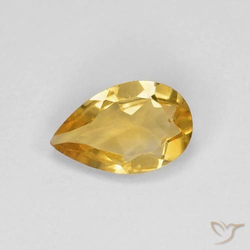 0.73ct طبيعي ذهبى غامق سيترين, شكل الكمثرى, VVS-VS