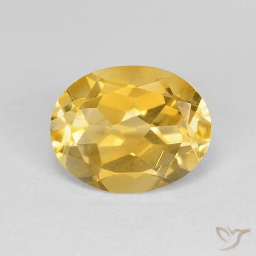3.09ct طبيعي ذهبي سيترين, بيضوي, VVS