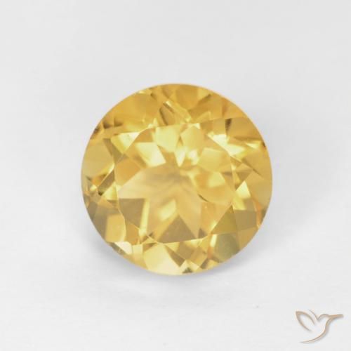 1.73ct طبيعي برتقالى ذهبة سيترين, دائري, VVS