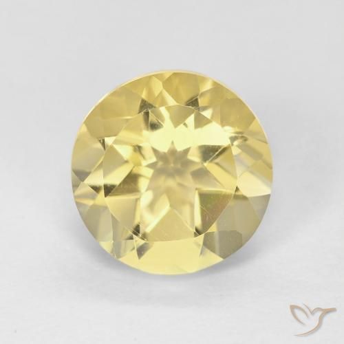 1.83ct طبيعي أصفر ترابى سيترين, دائري, VVS