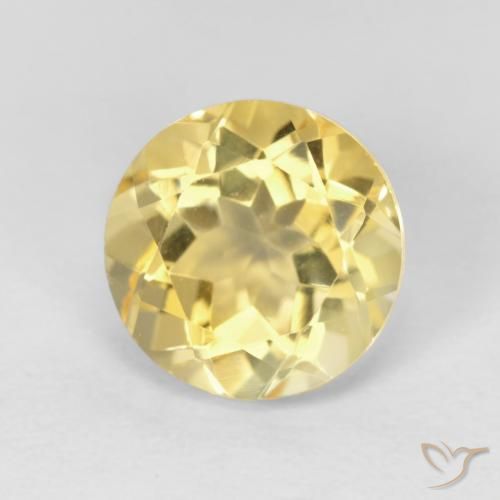1.96ct طبيعي أصفر فاتح سيترين, دائري, VVS