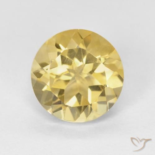 1.94ct طبيعي ذهبي سيترين, دائري, VVS