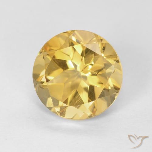 1.82ct طبيعي ذهبي سيترين, دائري, VVS