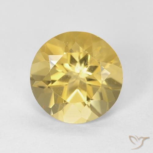 1.71ct طبيعي ذهبي سيترين, دائري, VVS