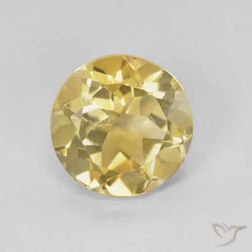 1.91ct طبيعي ذهبي سيترين, دائري, VVS