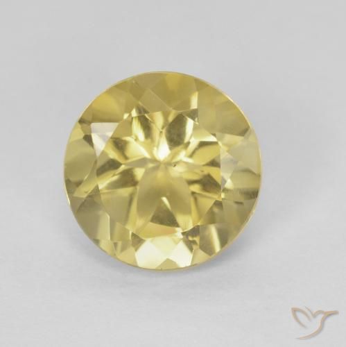 1.79ct طبيعي أصفر-ذهبى سيترين, دائري, VVS