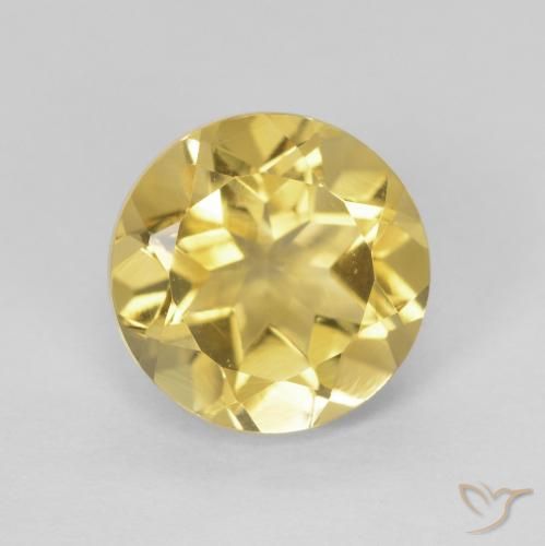 1.97ct طبيعي أصفر-ذهبى سيترين, دائري, VVS