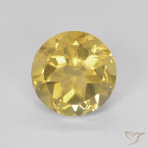 1.98ct طبيعي بنى-ذهبى فاتح جدا سيترين, دائري, VVS