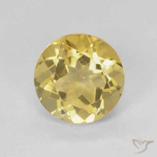 1.96ct طبيعي بنى-ذهبى فاتح جدا سيترين, دائري, VVS