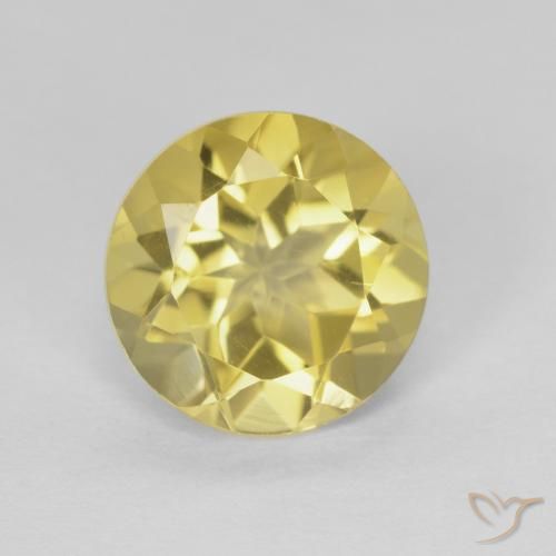 1.86ct طبيعي أصفر-ذهبى سيترين, دائري, VVS