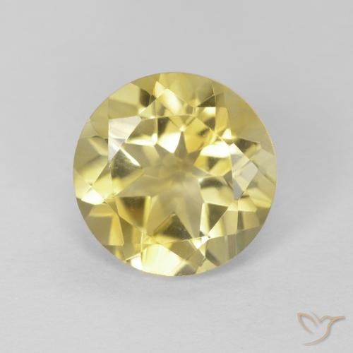 1.75ct طبيعي ذهبى مصفر سيترين, دائري, VVS