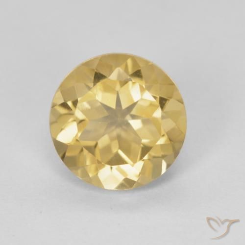 1.84ct طبيعي ذهبي سيترين, دائري, VVS