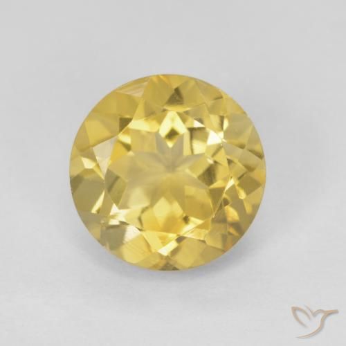1.89ct طبيعي أصفر مسطردة سيترين, دائري, VVS
