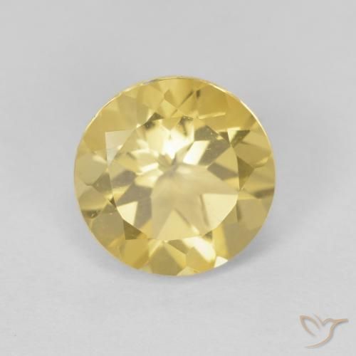 1.88ct طبيعي أصفر فاتح سيترين, دائري, VVS
