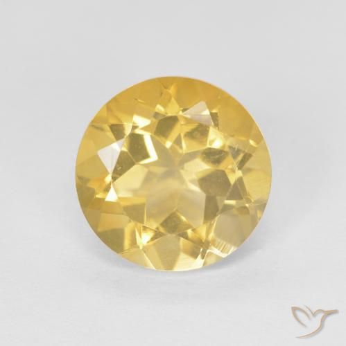 1.81ct طبيعي أصفر فاتح سيترين, دائري, VVS
