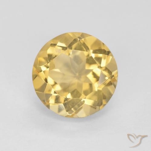 1.81ct طبيعي ذهبي سيترين, دائري, VVS