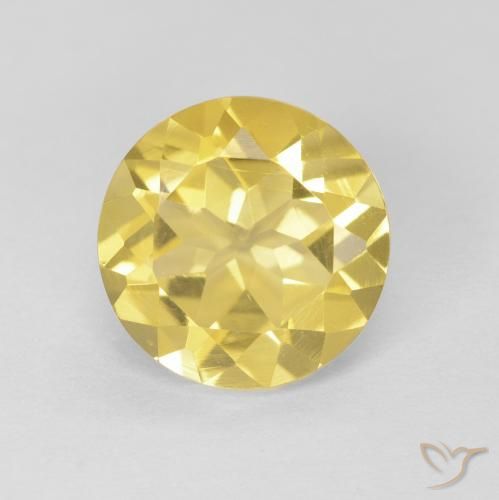 1.69ct طبيعي أصفر متوسط سيترين, دائري, VVS