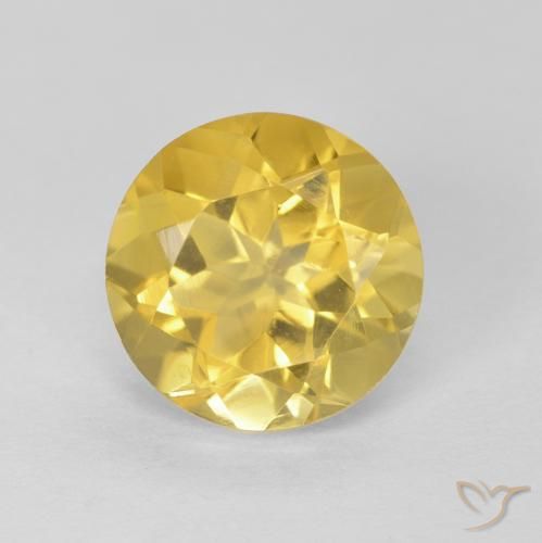 1.79ct طبيعي أصفر متوسط سيترين, دائري, VVS