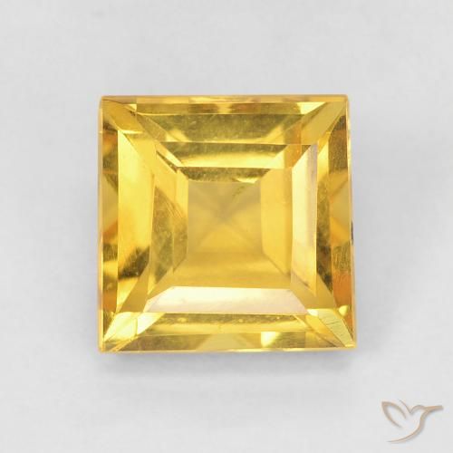 1.22ct طبيعي ذهبي سيترين, مربع, VVS-VS
