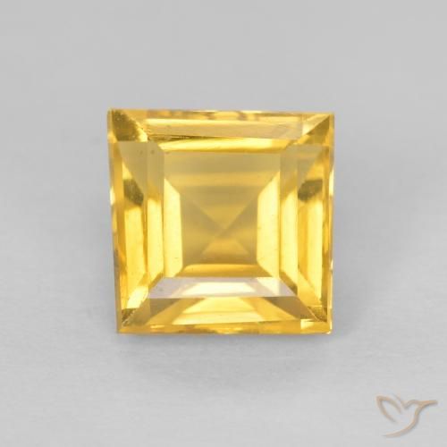 1.02ct طبيعي ذهبي سيترين, مربع, VVS-VS
