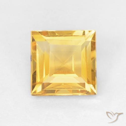 0.93ct طبيعي برتقالى ذهبة سيترين, مربع, VVS-VS