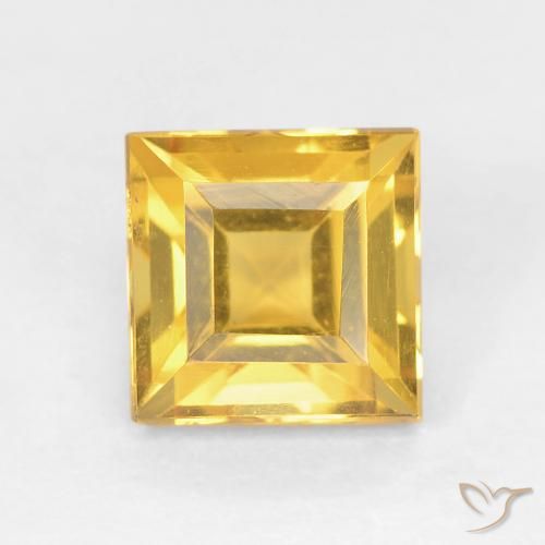 1.08ct طبيعي ذهبي سيترين, مربع, VVS-VS