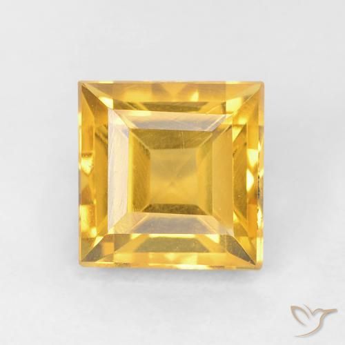 1.09ct طبيعي ذهبي سيترين, مربع, VVS-VS
