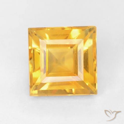 1.17ct طبيعي برتقالى ذهبة سيترين, مربع, VVS-VS