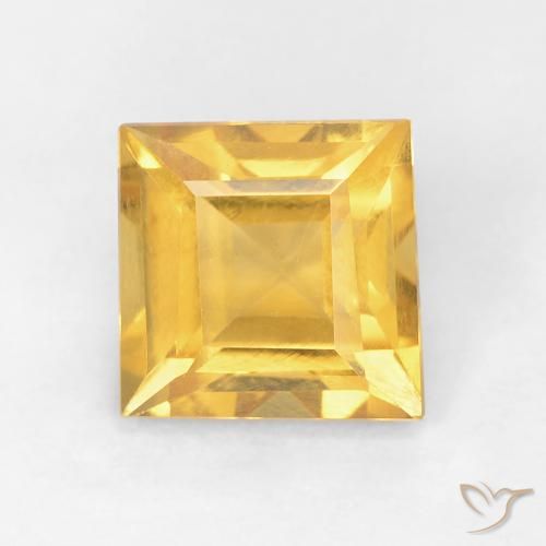 1.06ct طبيعي برتقالى ذهبة سيترين, مربع, VVS-VS